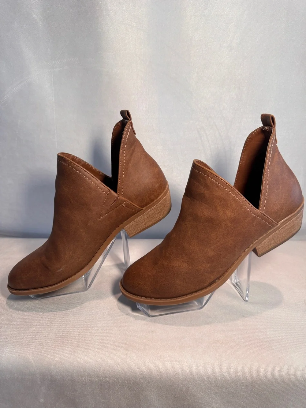 Universal Thread Cognac Brown Slip-On Ankle Booties